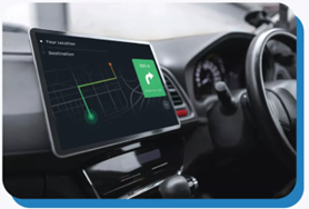 汽車的數位儀表板或中央資訊顯示螢幕 汽車的數位儀表板或中央資訊顯示螢幕